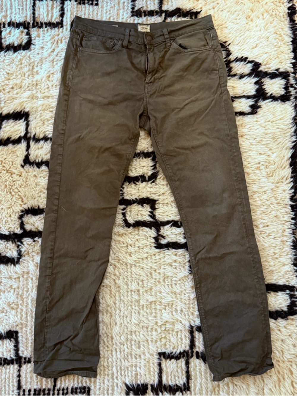 J. Crew 770 Stretch Olive Chinos, W 32, L 34